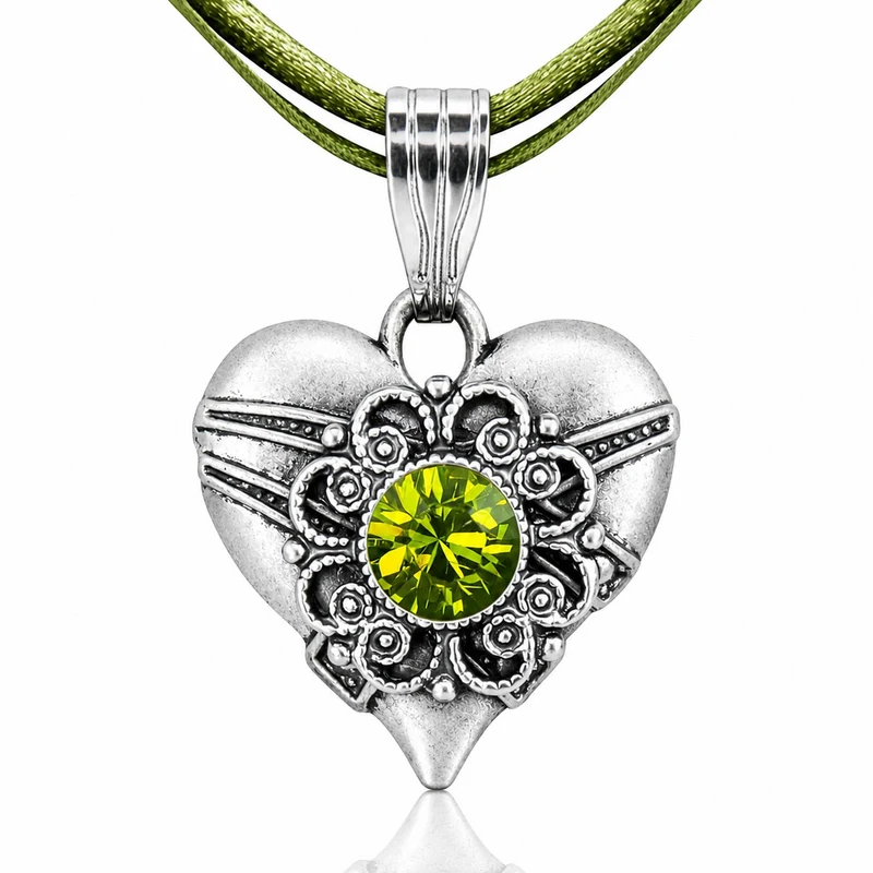 LUISIA® Halskette "Paula" mit Kristallen von Swarovski® | Grün