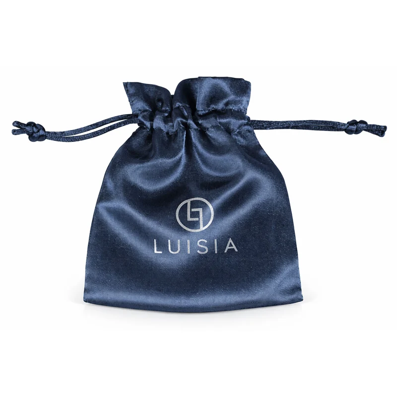 LUISIA® Halskette "Paula" - Herzanhänger und Premium Kristall | Ozeanblau