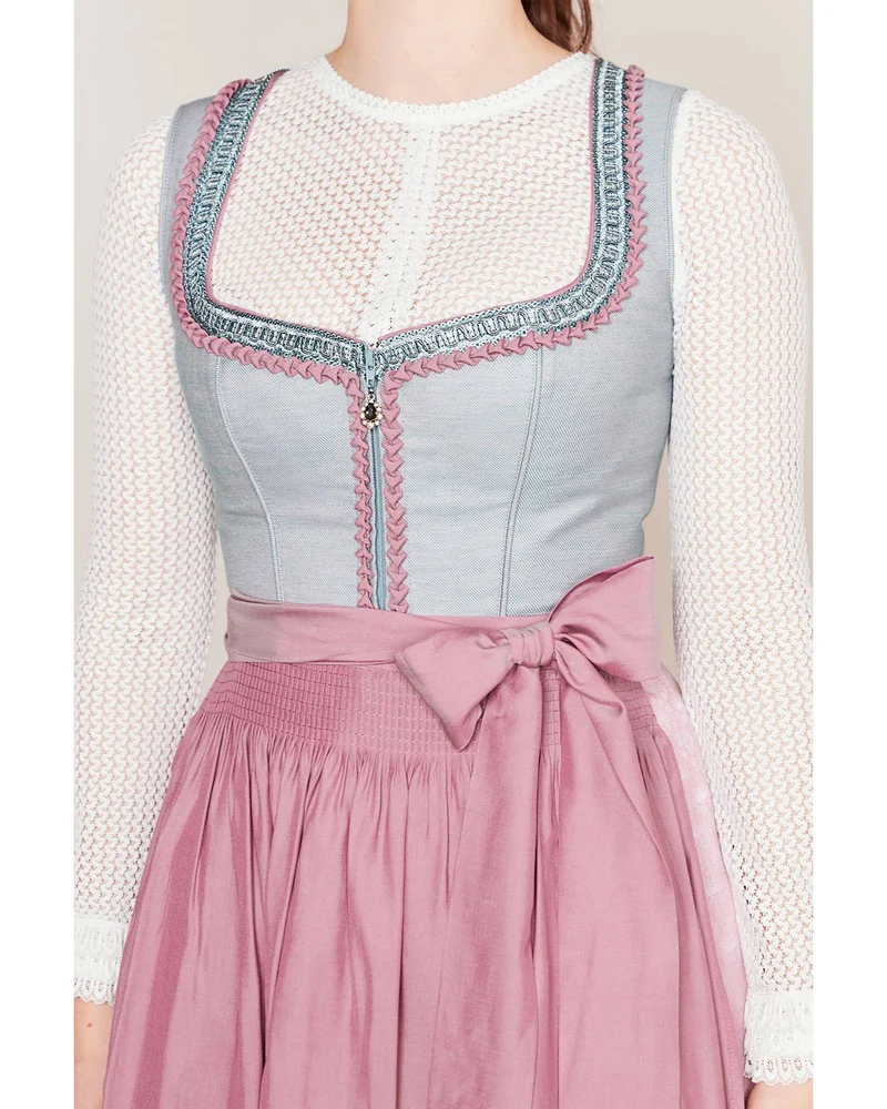 Krüger Collection Dirndl "Siena" 114267 | Grau Rose 60cm