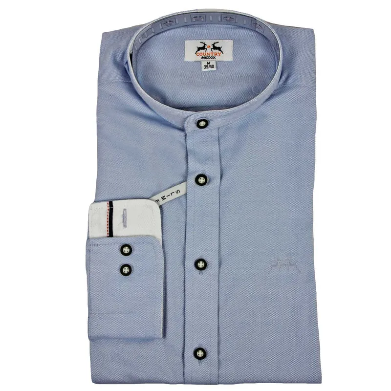 MADDOX Herren Trachtenhemd Slimfit - Hemd-90 | Sky