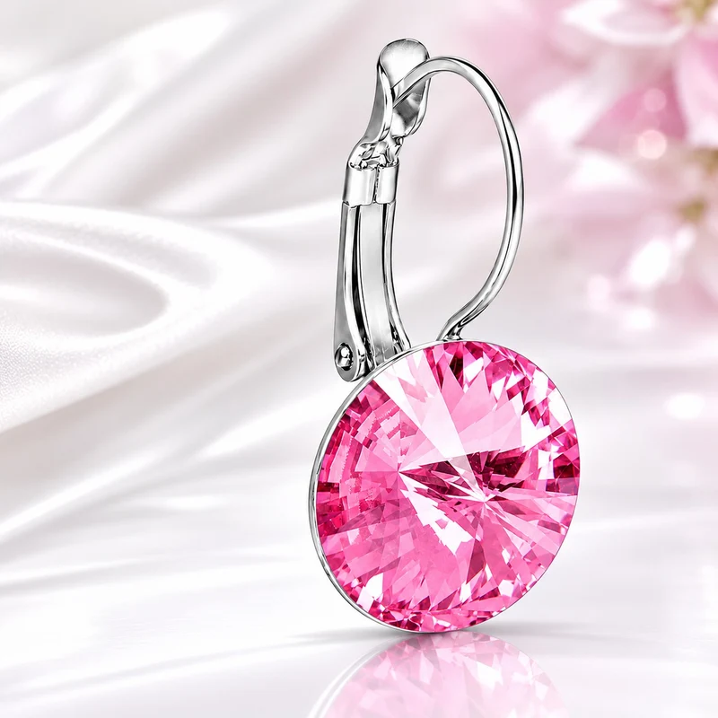 LUISIA® Ohrringe Rivoli mit Kristallen von Swarovski® 14 mm | Rosa
