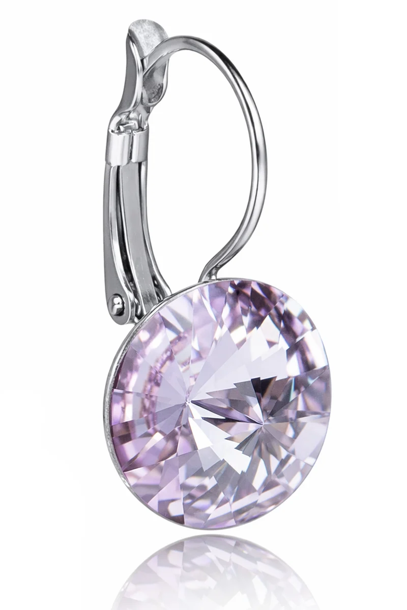 LUISIA® Ohrringe Rivoli mit Kristallen von Swarovski® 14 mm | Violet
