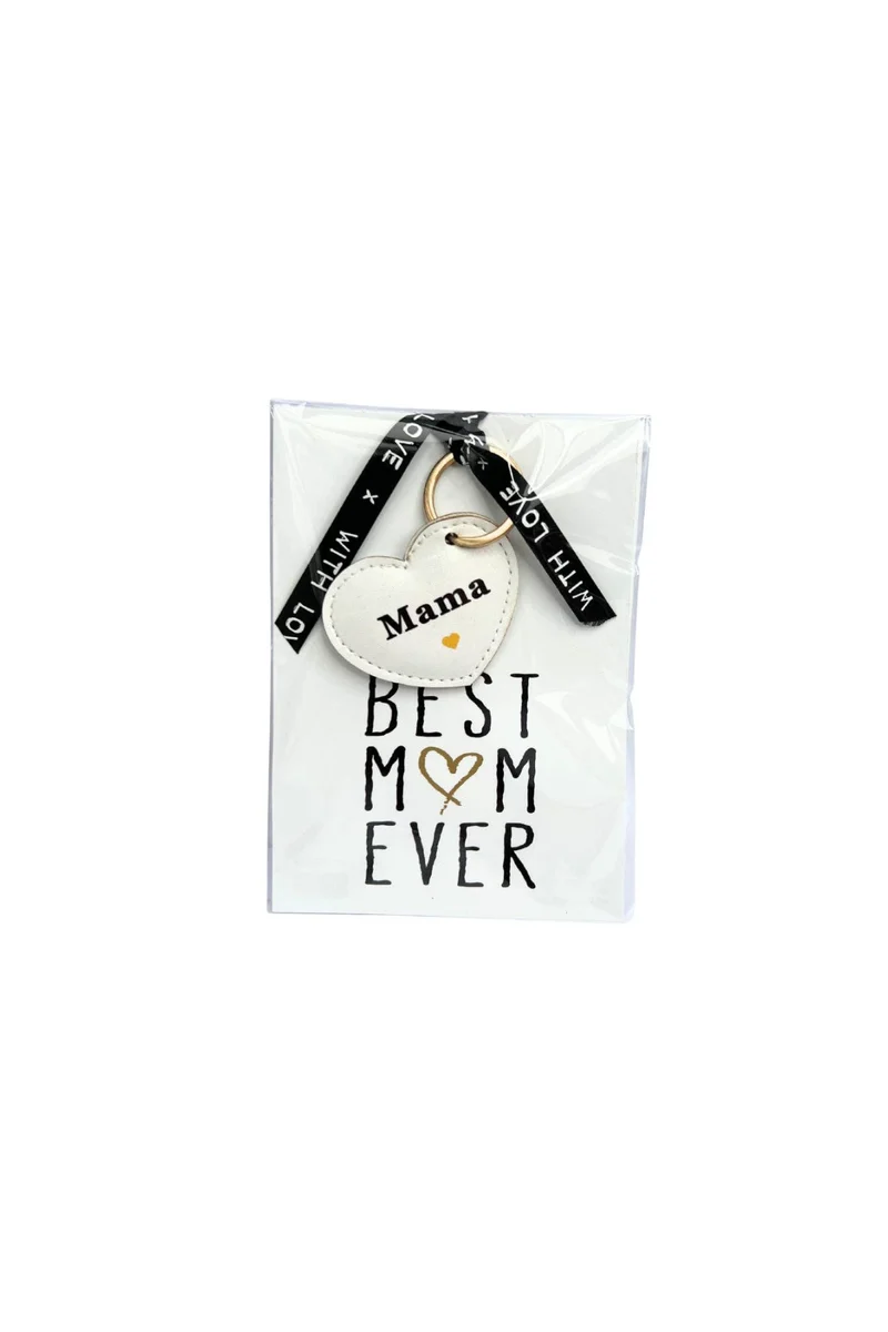Wunderle - Best Mom Ever - Schlüsselanhänger - Geschenk mit Herz