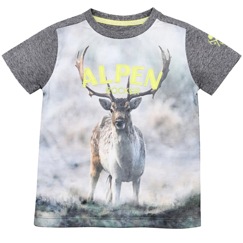 BONDI Jungen T-Shirt "Hirsch" 29904 | Anthra-melange