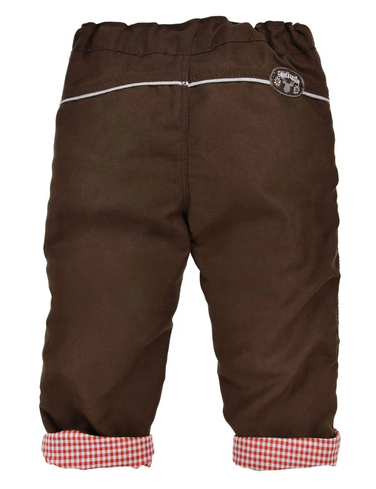 BONDI Baby Jungen Kunstlederhose - lang gefüttert 91586 | Braun