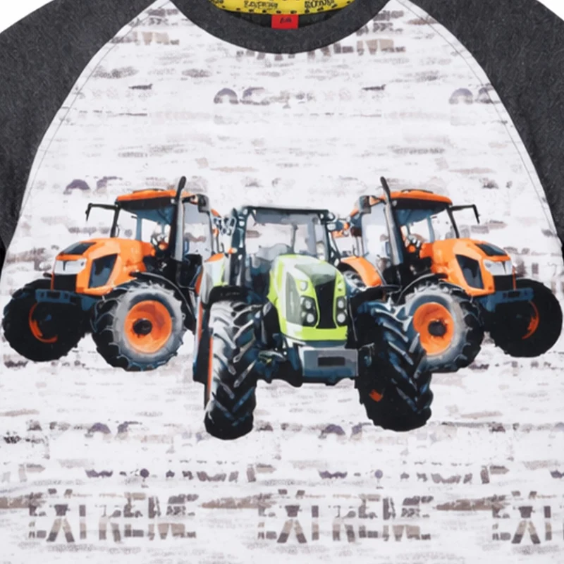 BONDI Jungen Langarmshirt "Big Wheels" 33164 | Anthrazit Melange