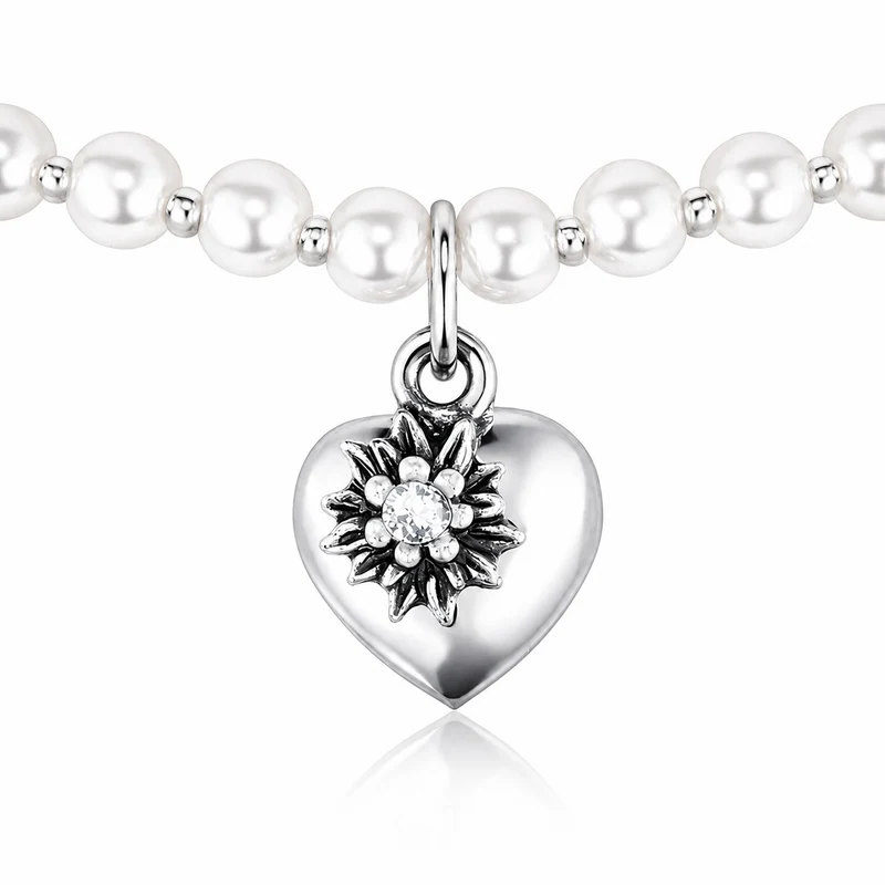 LUISIA® Perlenkette "Luna" mit Kristallen von Swarovski® | Weiß