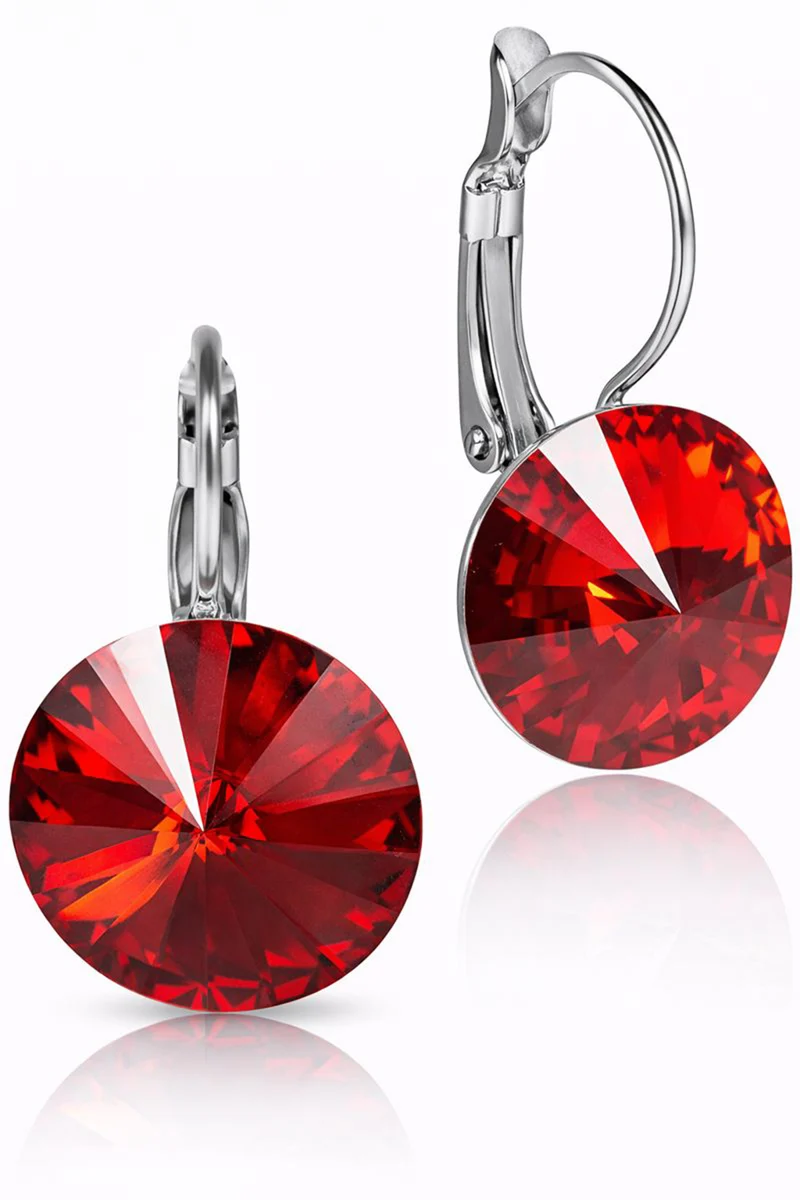 LUISIA® Ohrringe Rivoli mit Kristallen von Swarovski® 14 mm | Light Siam