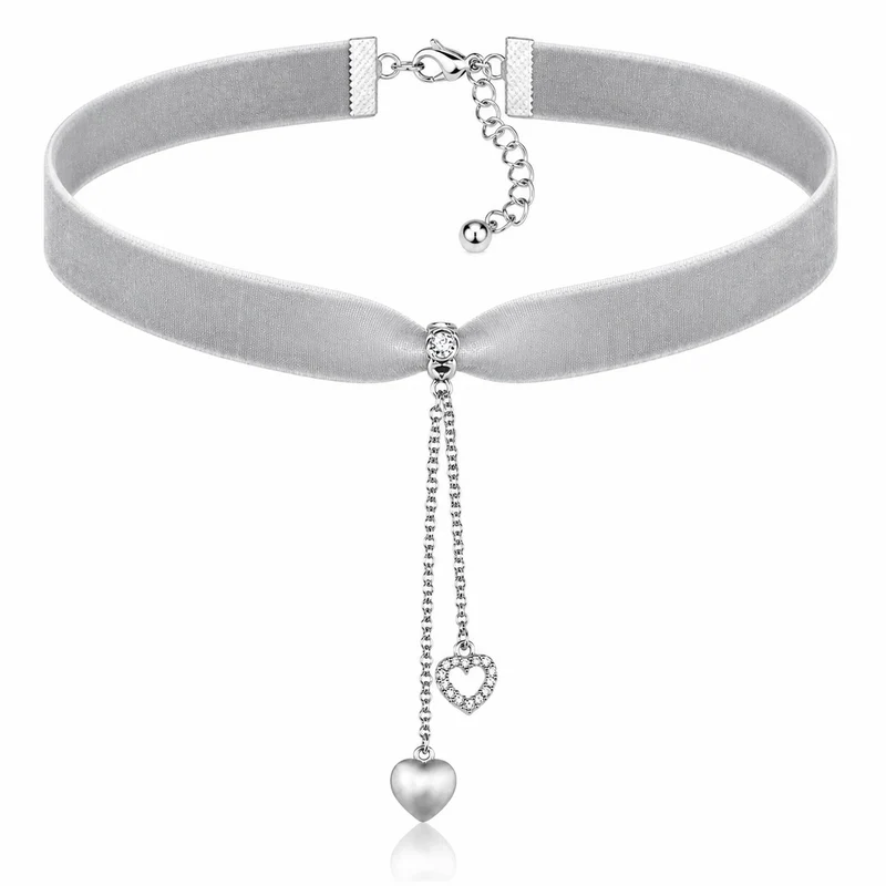 LUISIA® Kropfband "Mattea" mit Kristallen von Swarovski® | Grau