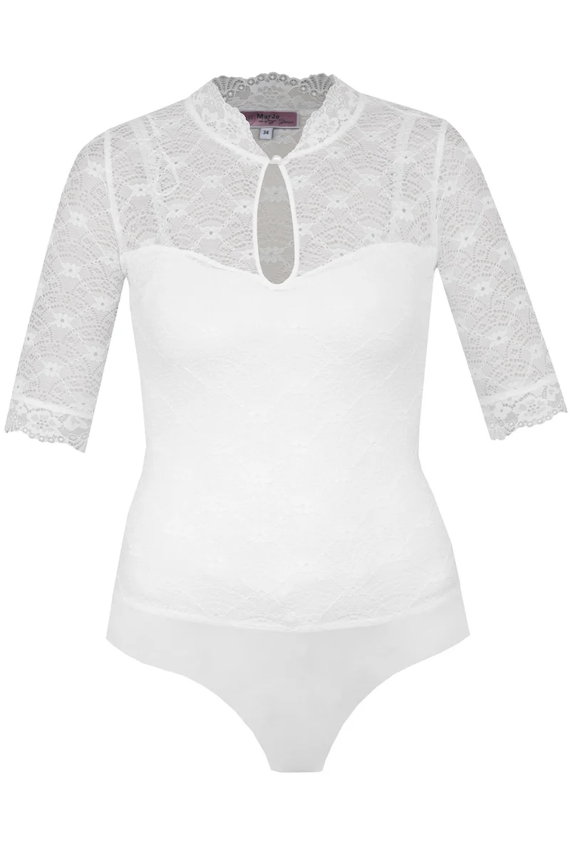 MarJo Dirndlbody "Hallerndorf" Halbarm | Offwhite