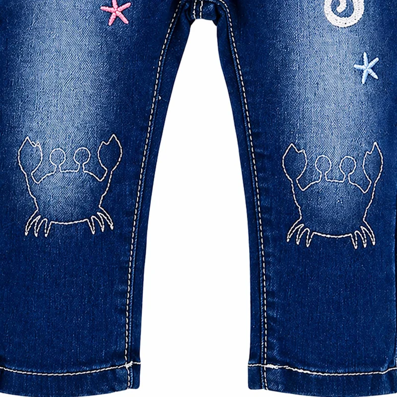 BONDI Baby Mädchen Jeans "Marine Life" 86699 | Blue denim