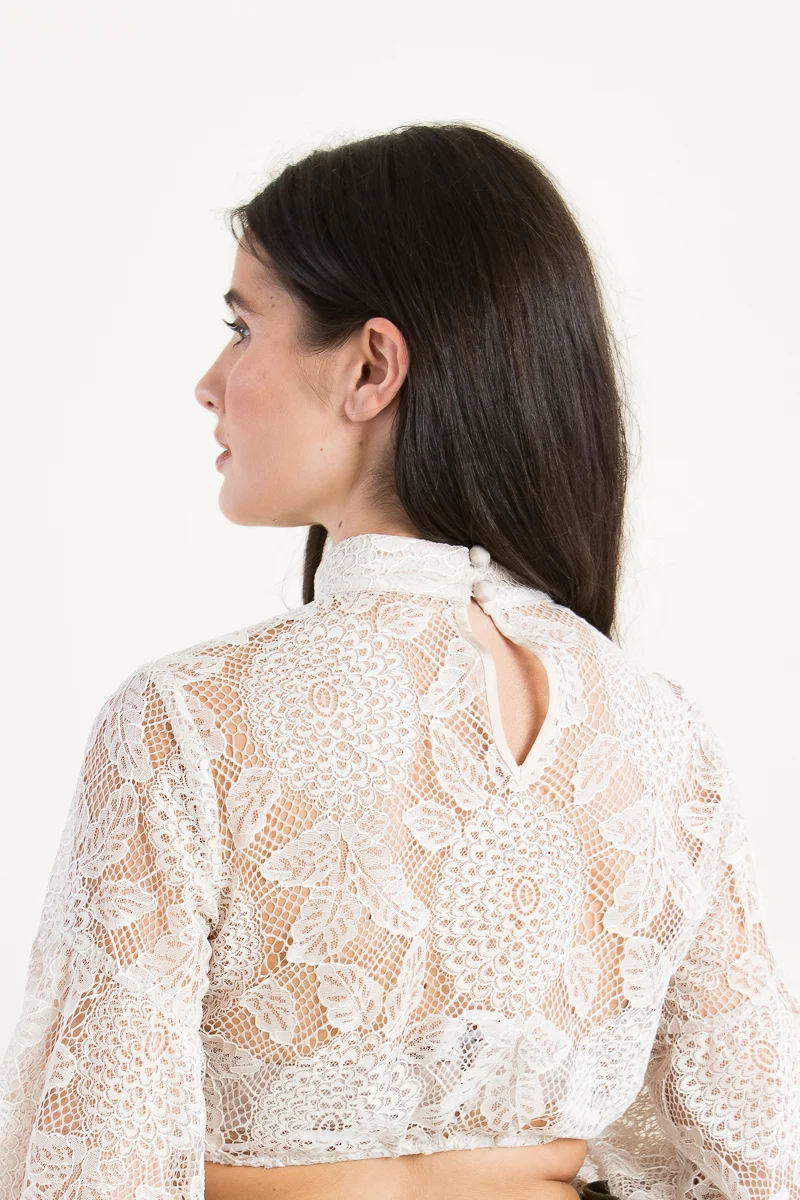 Sportalm Spitzen-Dirndlbluse Nola creme