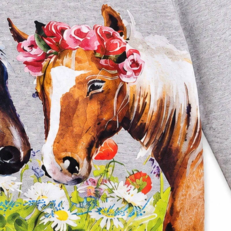 BONDI Mädchen Langarmshirt "Forever my friend" 36205 | Grey Melange