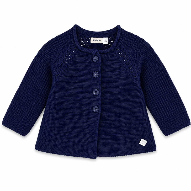 BONDI Baby Mädchen Strickjacke A-Form 86593 | Navy Blau