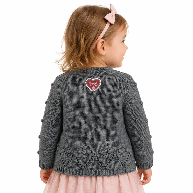 BONDI Baby Mädchen Strickjacke 86993 | Dark Green