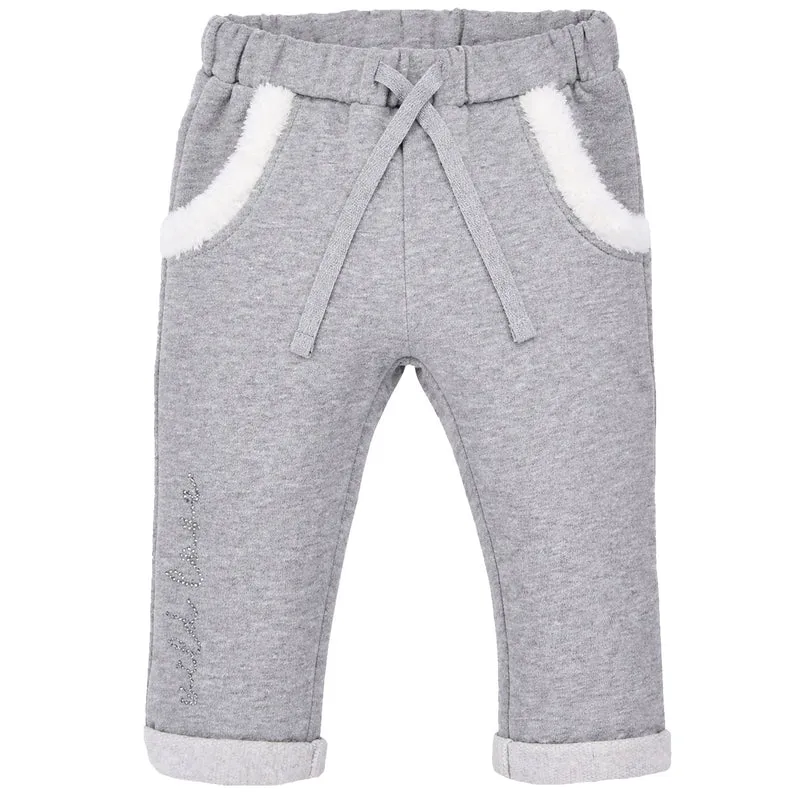 BONDI Baby Jungen Jogginghose "Wild Love" 86635 | Grey-Melange