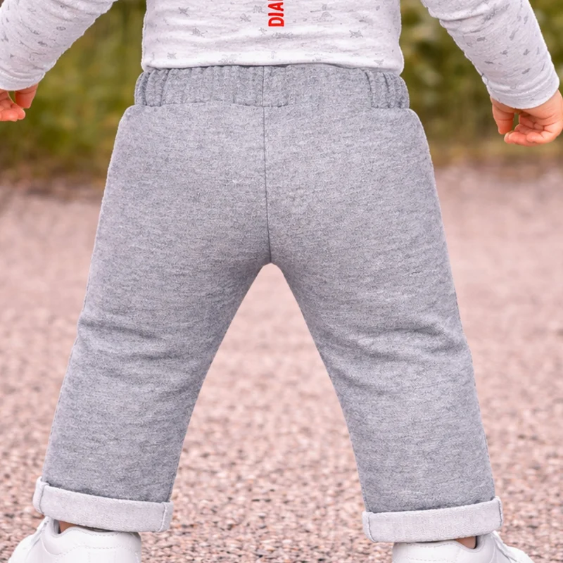 BONDI Baby Jungen Jogginghose "Wild Love" 86635 | Grey-Melange