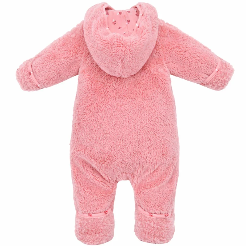 BONDI Baby Mädchen Overall "Herzilein" Teddyfell 86685 | Soft Rose