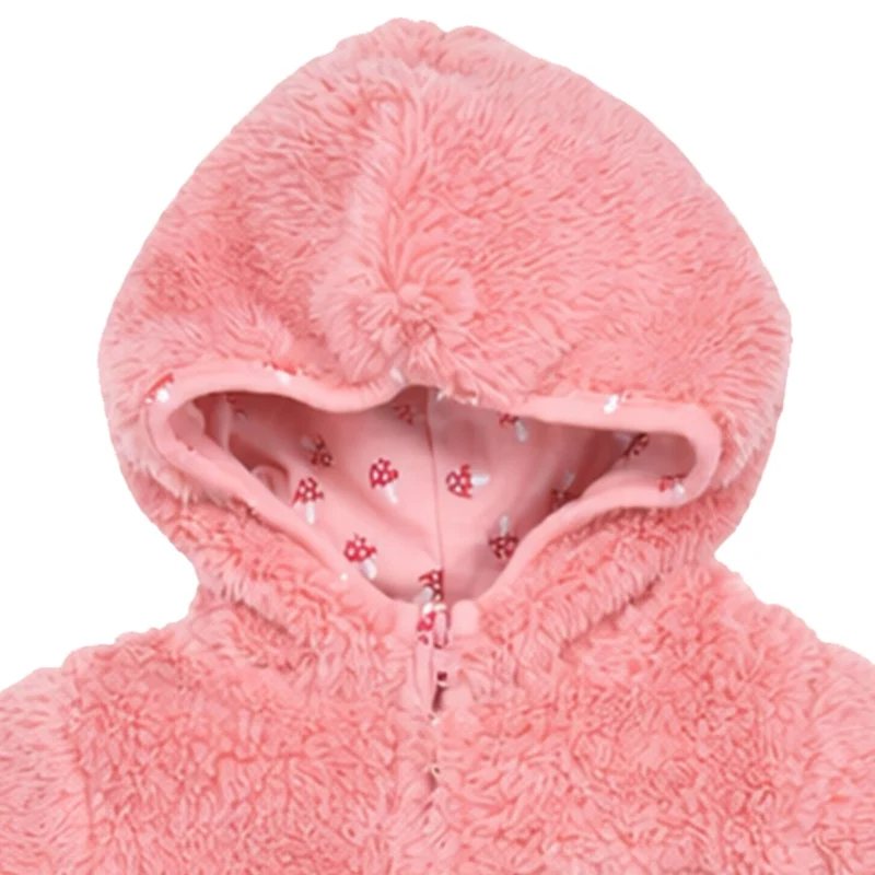 BONDI Baby Mädchen Overall "Herzilein" Teddyfell 86685 | Soft Rose