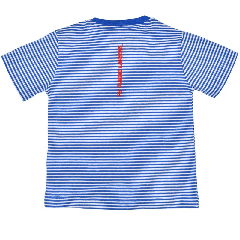 BONDI Jungen T-Shirt "Hirsche" 91522 | Blau Weiß Gestreift