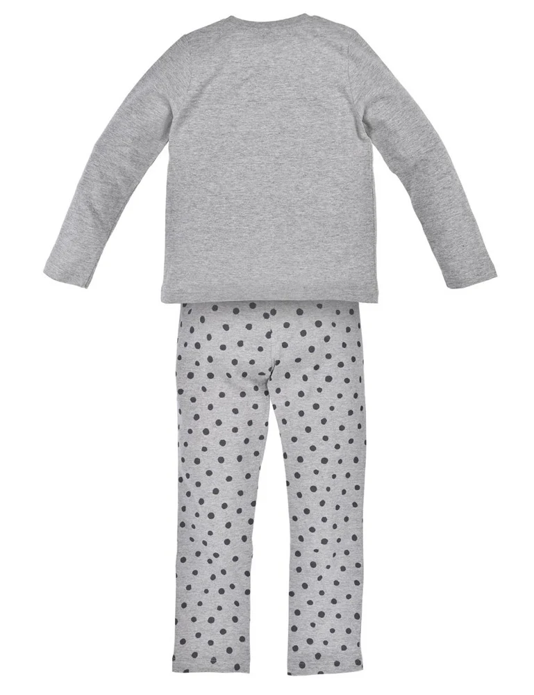 BONDI Mädchen Pyjama "Only Love" 36220 | Grey Melange