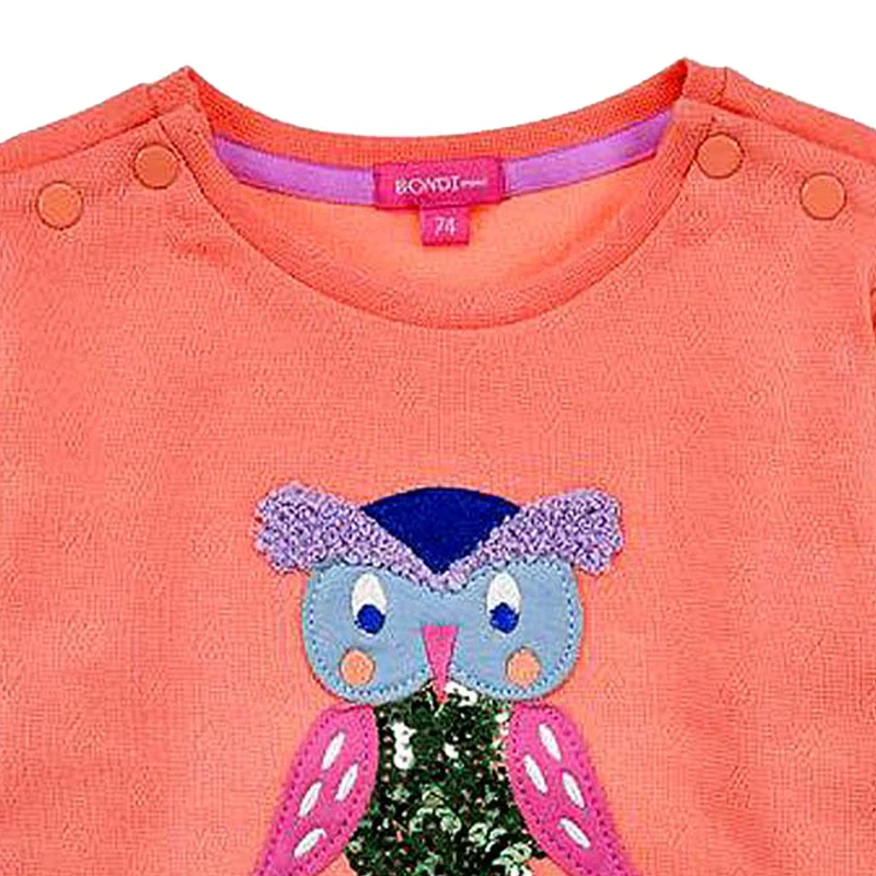 BONDI Baby Mädchen Langarmshirt "Eule" 86968 | Apricot