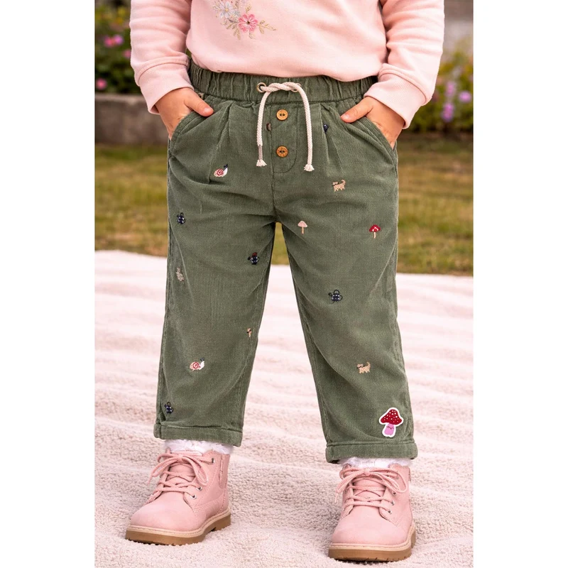 BONDI Baby Mädchen Cordhose "Be natur" 86961 | Kiwi