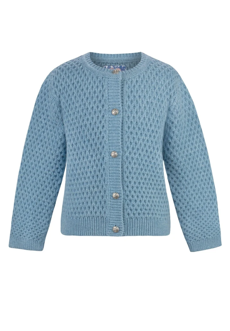 Kinderstrickjacke Franca hellblau-128