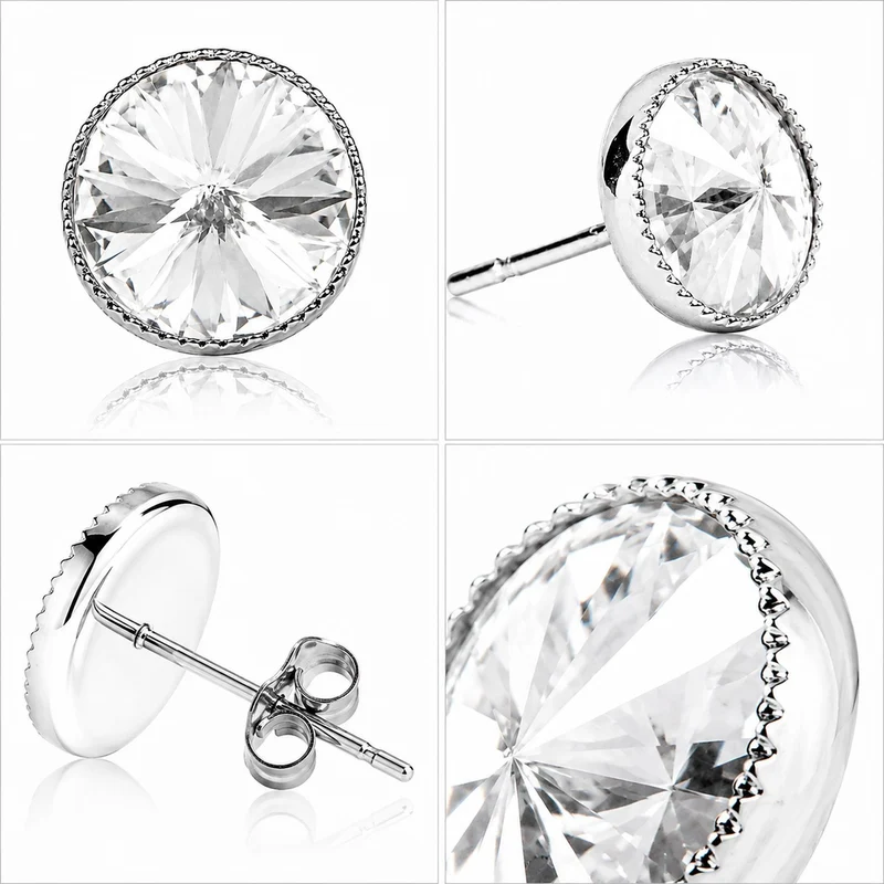 LUISIA® Solitär Ohrstecker "Joy" mit Kristallen von Swarovski® | Kristall