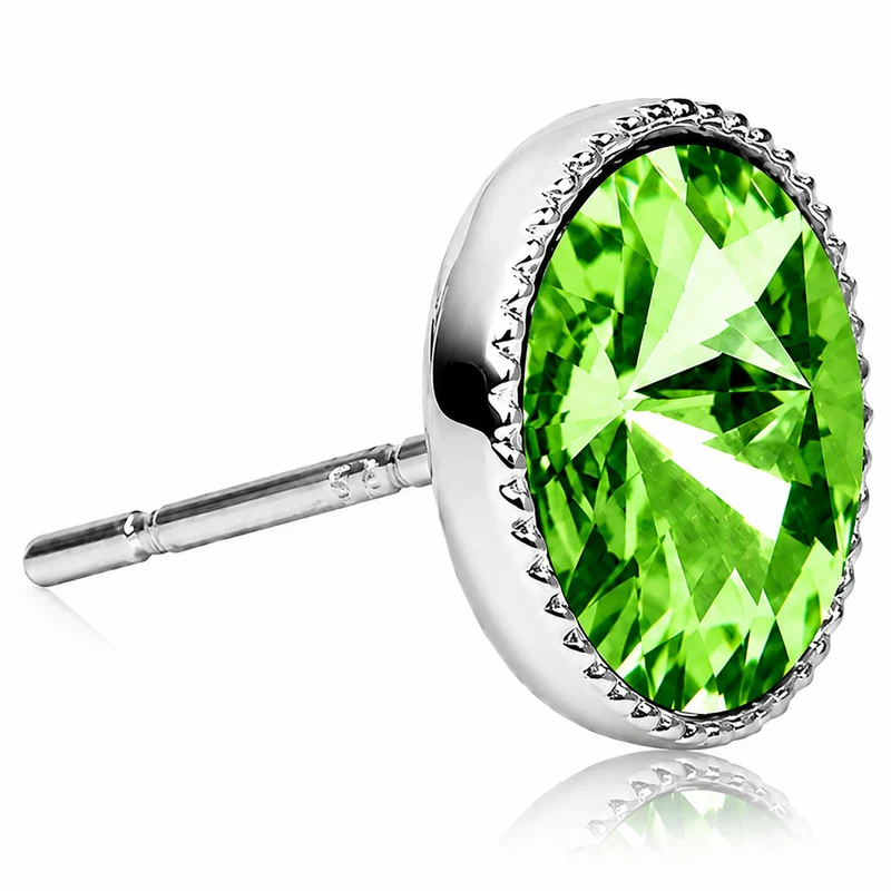 LUISIA® Solitär Ohrstecker "Joy" mit Kristallen von Swarovski® | Peridot