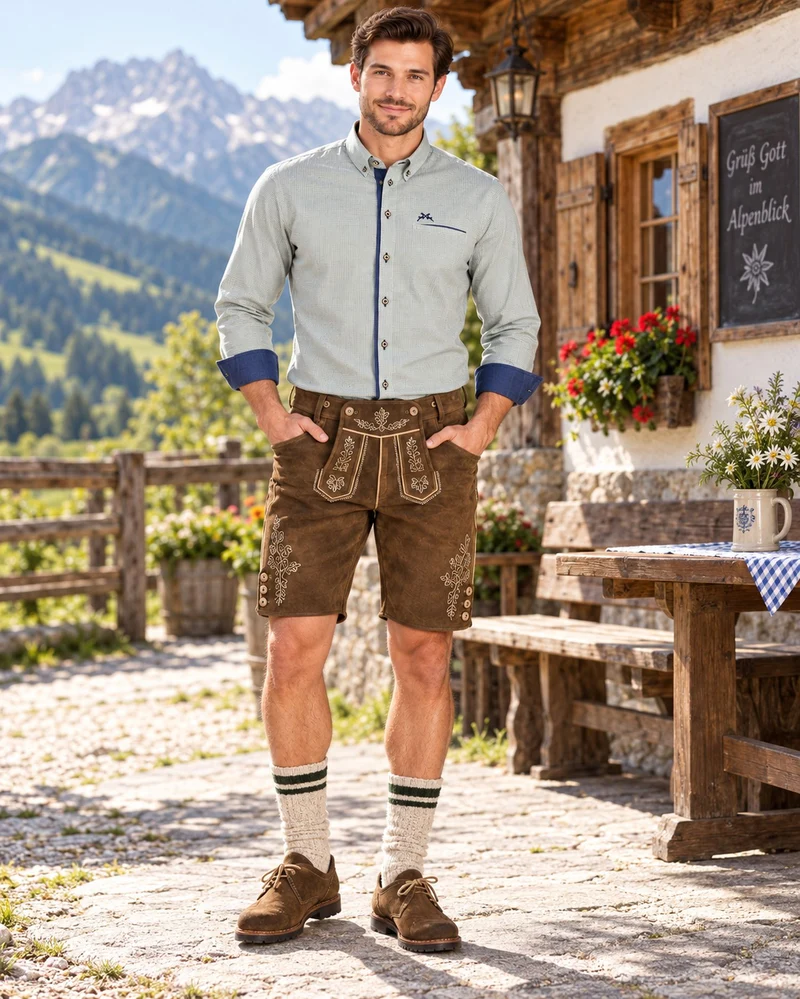 MADDOX Trachtenhemd mit feinem Karomuster - Hemd-76 | Grün
