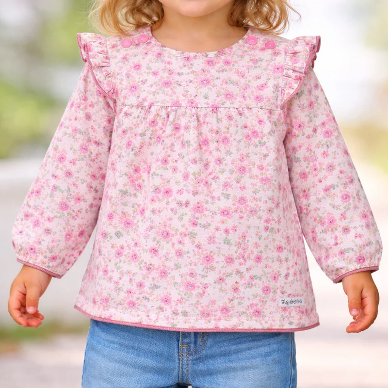 BONDI Mädchen Langarmshirt "Blumenallover" 94021 | Rosa