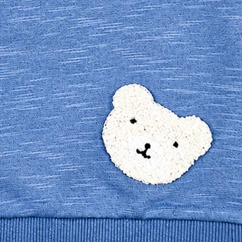 BONDI Baby Jungen Langarmshirt "Bear Club" 94030 | Blau