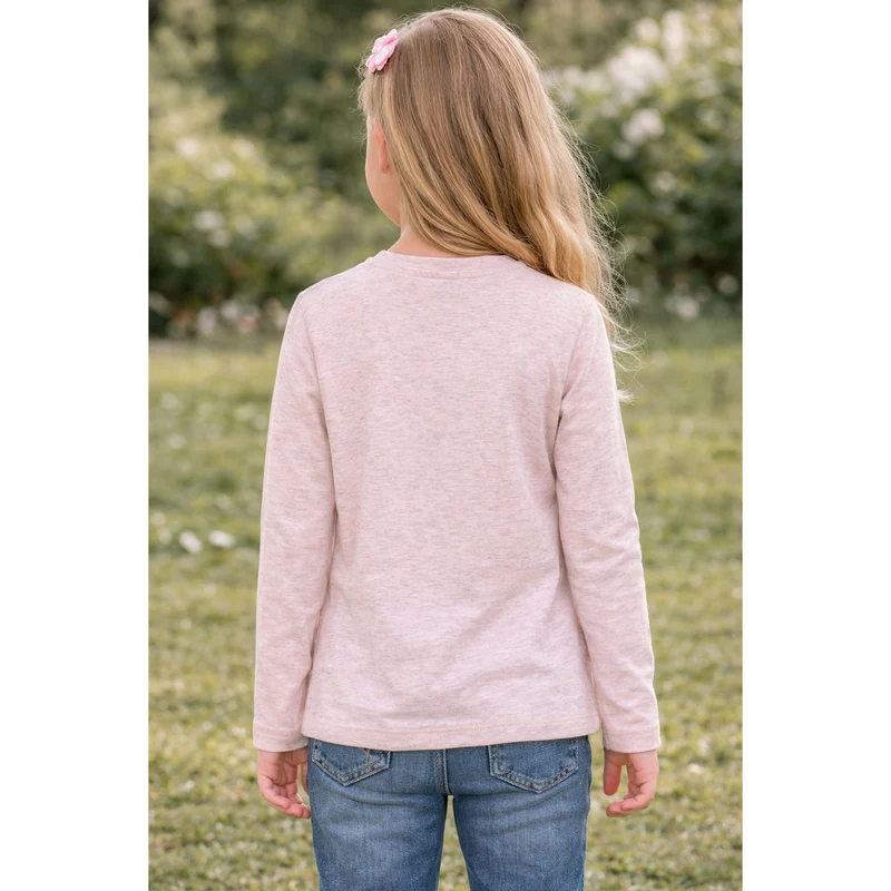 BONDI Mädchen Langarmshirt "Alpen Queen" 26101 | Purple Melange