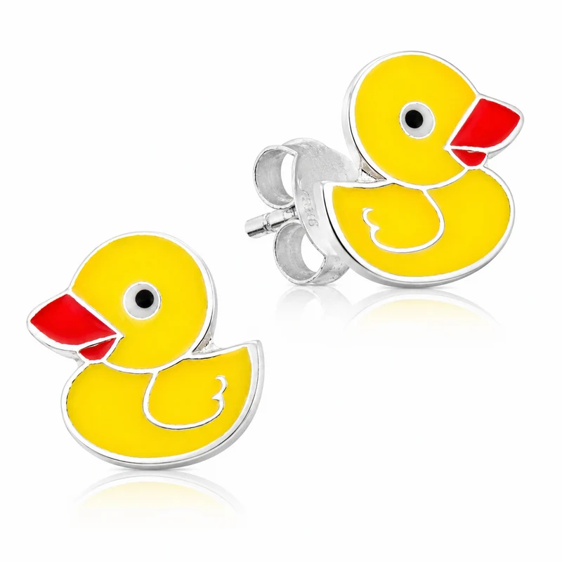 LUISIA® Ohrstecker Kinder "Gelbe Ente" | 925 Silber - Ohrringe