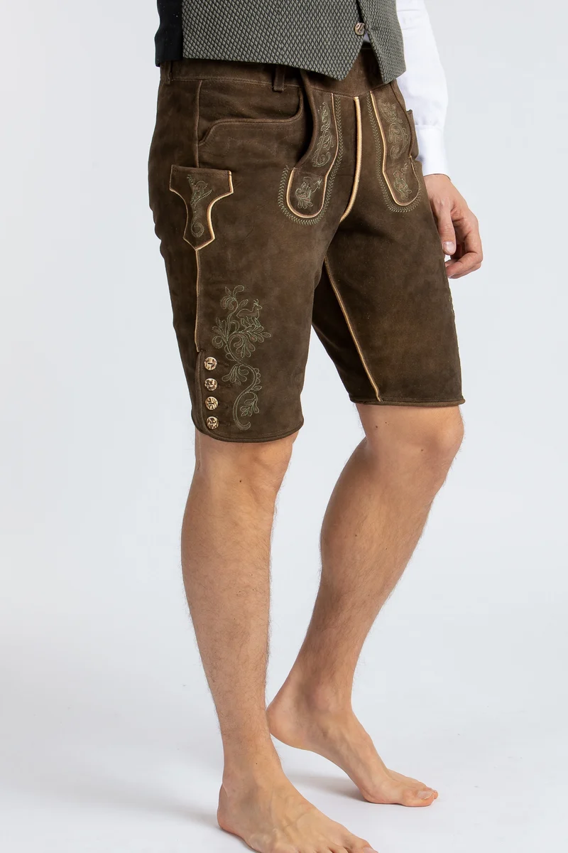Kurze Meindl Lederhose Loisach akazie