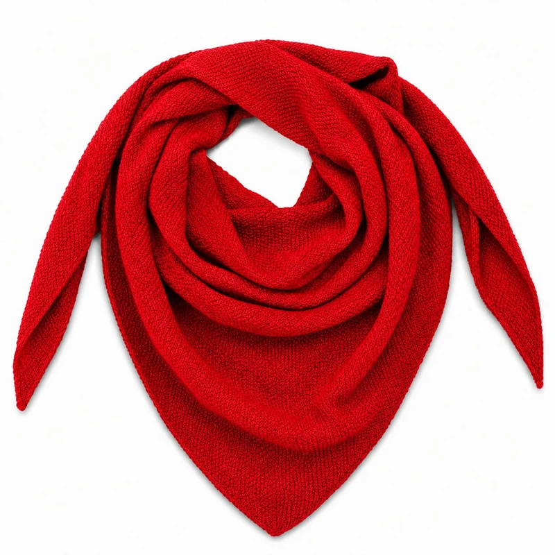 XL Strick Dreieckstuch - Schal 200 x 80 cm | Rot