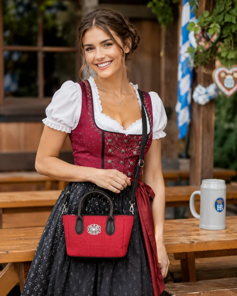 Handtasche "Katrina" mit Metallapplikation | Beige