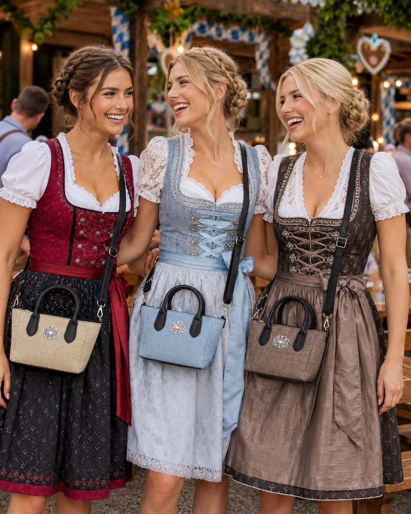 Handtasche "Katrina" mit Metallapplikation | Beige