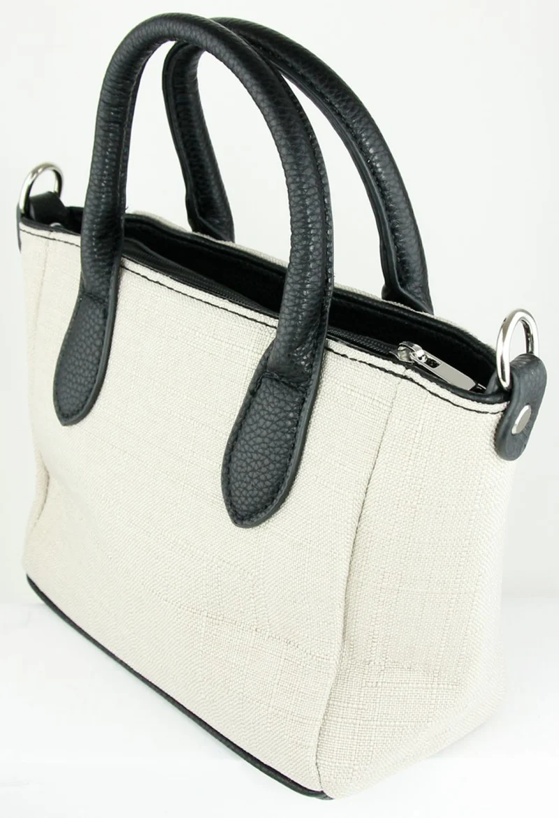 Handtasche "Katrina" mit Metallapplikation | Beige