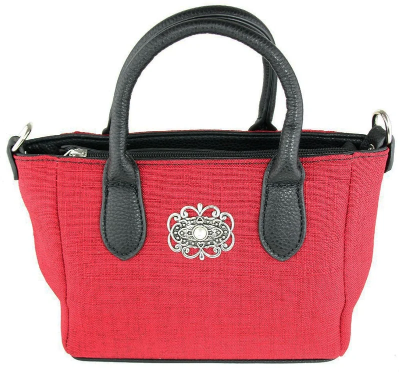 Handtasche "Katrina" mit Metallapplikation | Rot