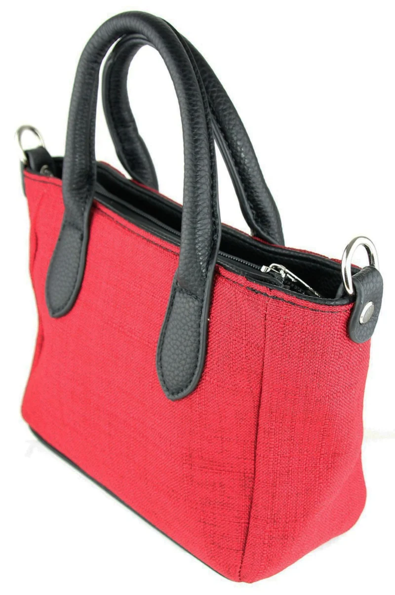 Handtasche "Katrina" mit Metallapplikation | Rot
