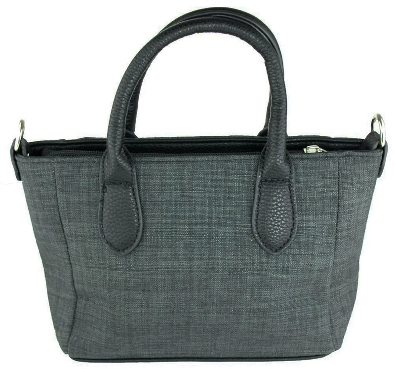 Handtasche "Katrina" mit Metallapplikation | Dunkelgrau