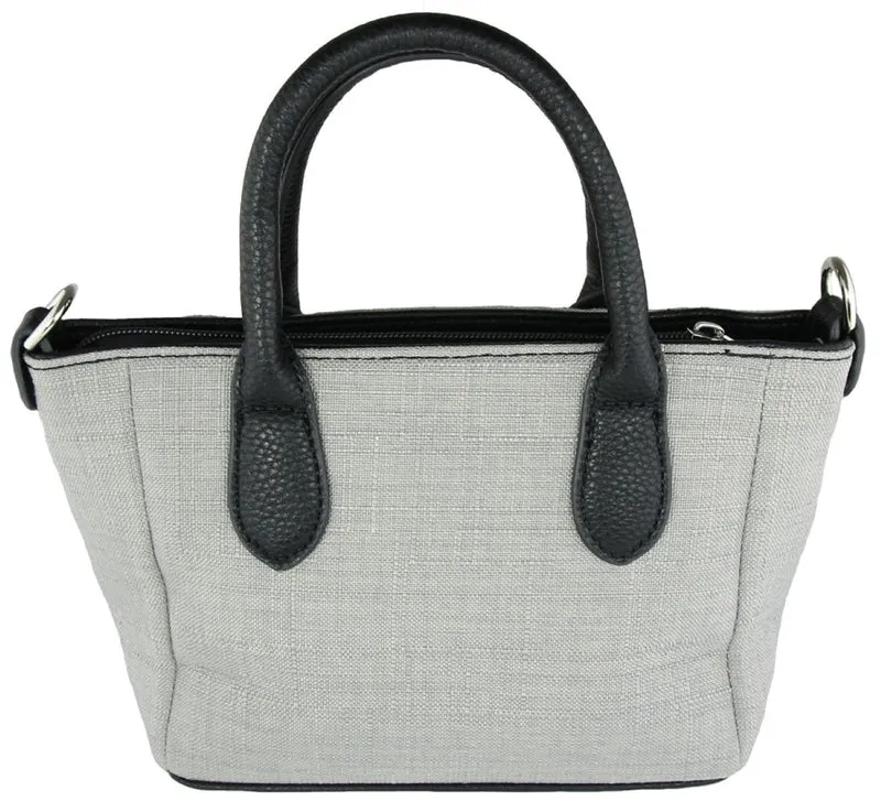 Handtasche "Katrina" mit Metallapplikation | Hellgrau