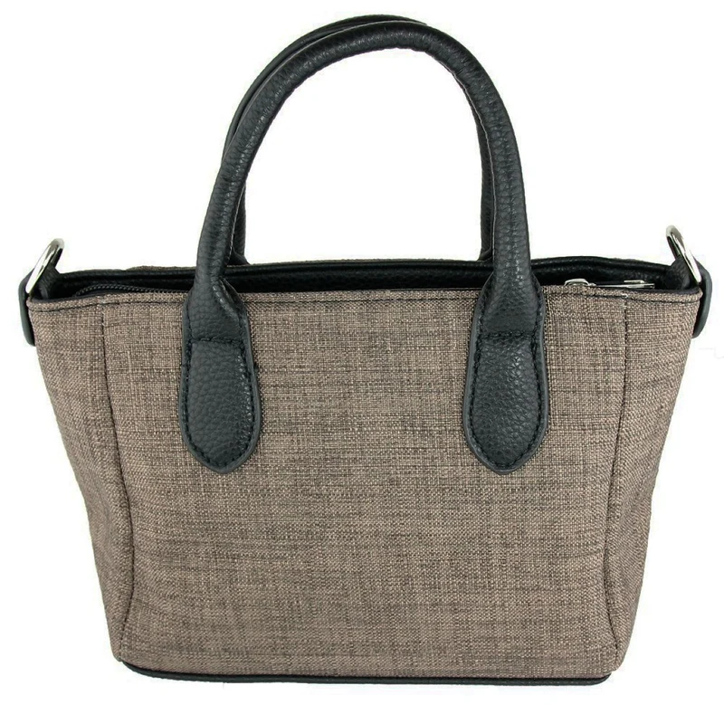 Handtasche "Katrina" mit Metallapplikation | Dunkelbraun