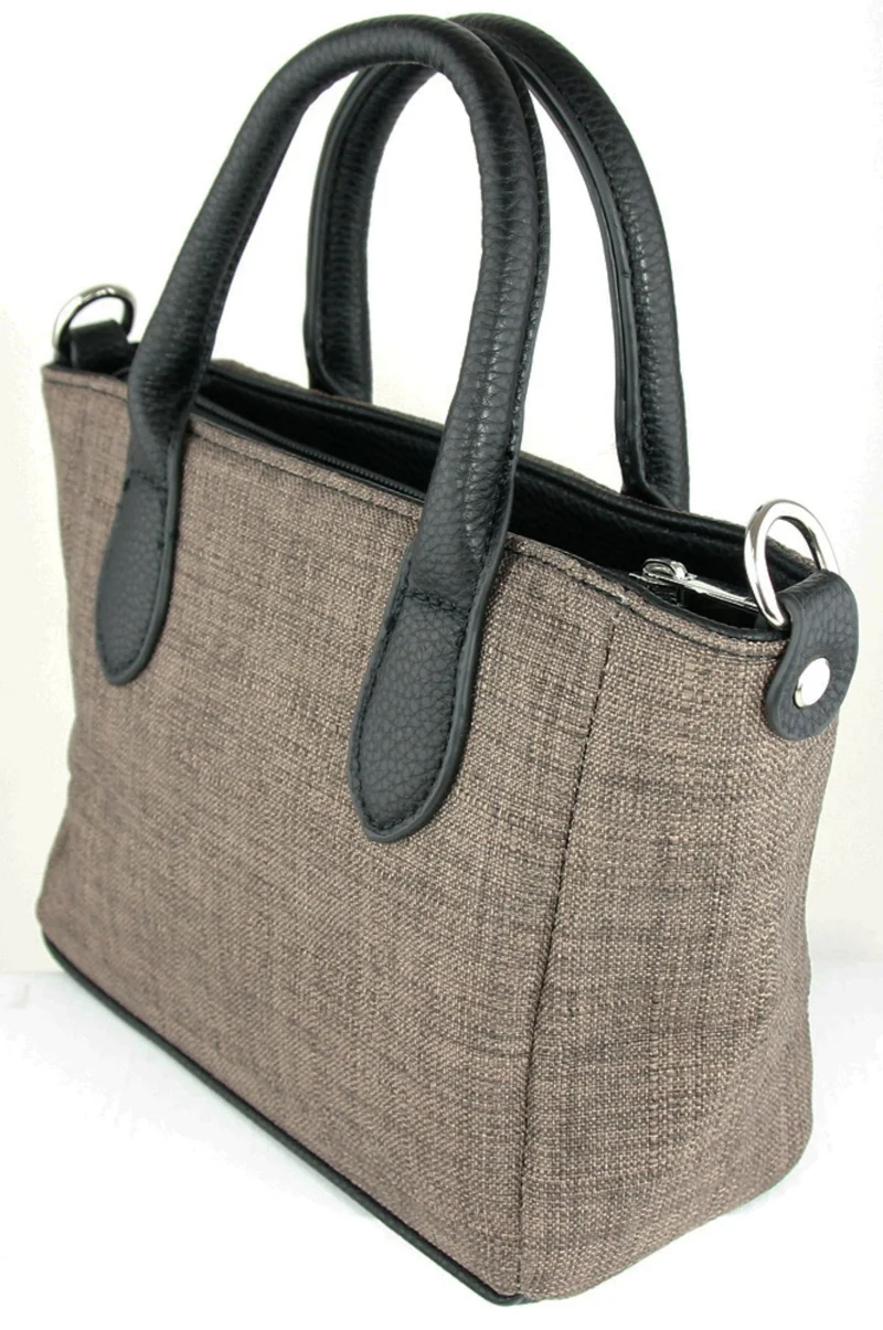 Handtasche "Katrina" mit Metallapplikation | Dunkelbraun