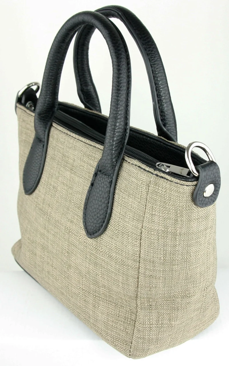 Handtasche "Katrina" mit Metallapplikation | Hellbraun