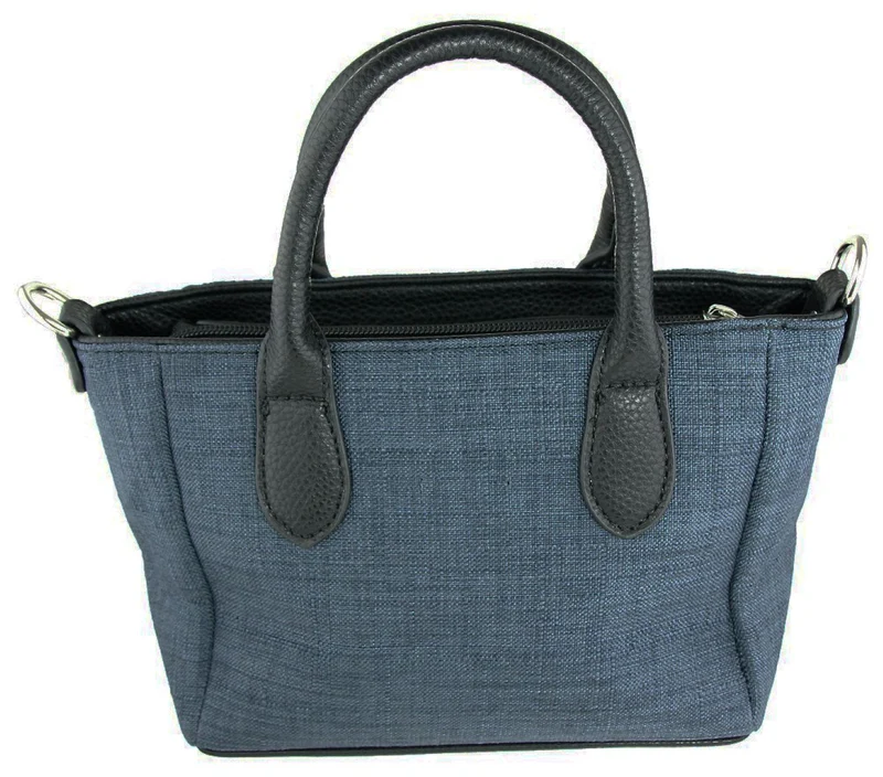 Handtasche "Katrina" mit Metallapplikation | Dunkelblau