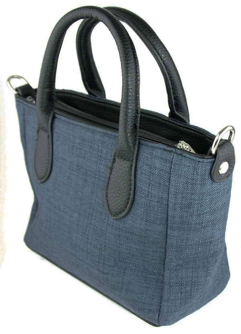 Handtasche "Katrina" mit Metallapplikation | Dunkelblau
