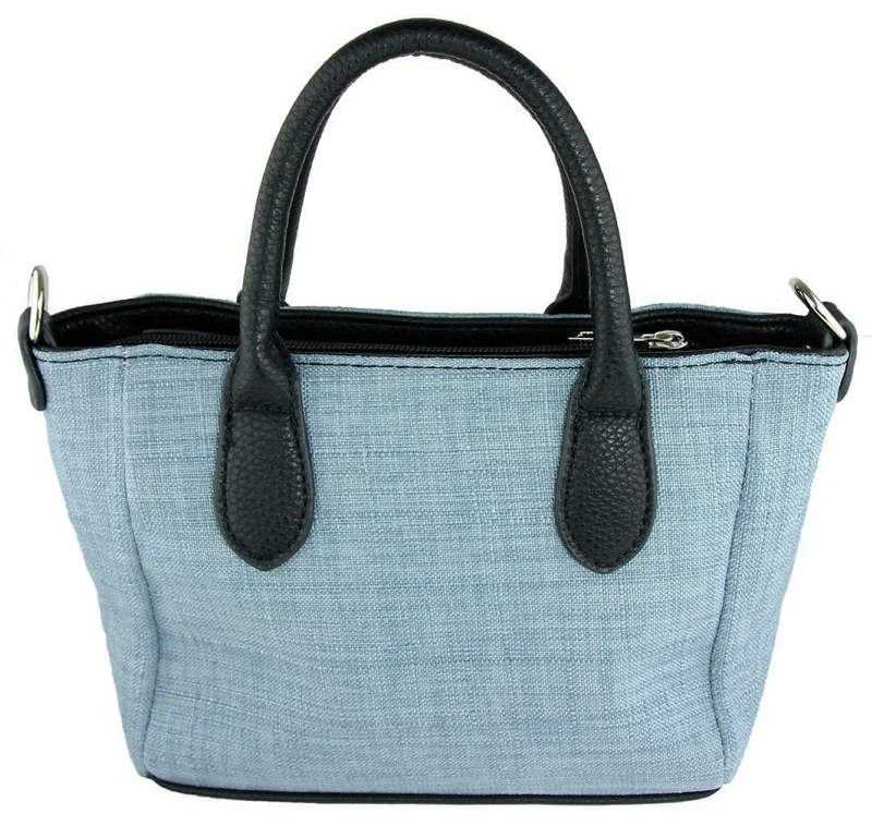 Handtasche "Katrina" mit Metallapplikation | Hellblau